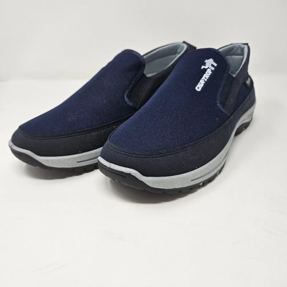 Canemon Mens Navy Blue Slip On Outdoor Walking Shoes Mesh Loafers Size 12-13 NEW
